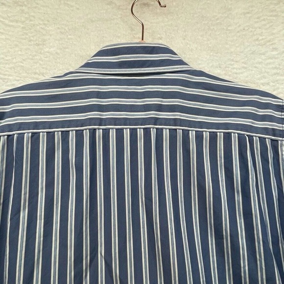 Abercrombie and Fitch Shirt Mens Large Blue Striped Vintage Button Down Oxford - Picture 4 of 10
